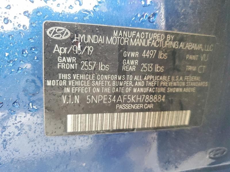 2019 HYUNDAI SONATA SPORT 12