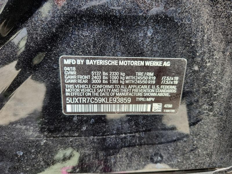 2019 BMW X3 SDRIVE30I 12
