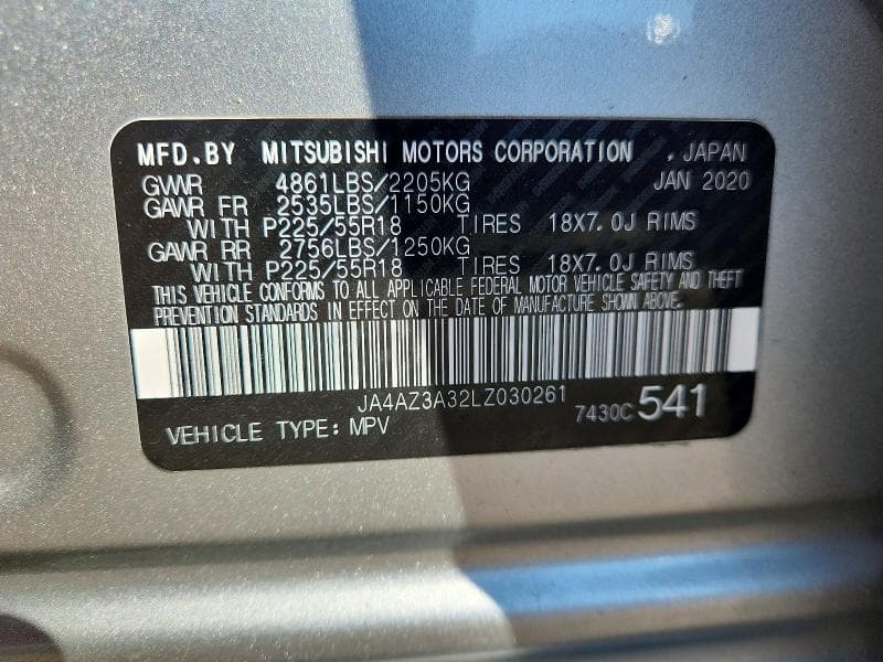 2020 MITSUBISHI OUTLANDER SE 12