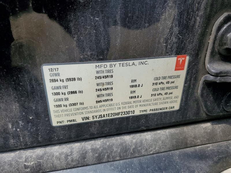 2017 TESLA MODEL S 12