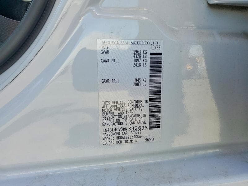 2024 NISSAN ALTIMA SR 12