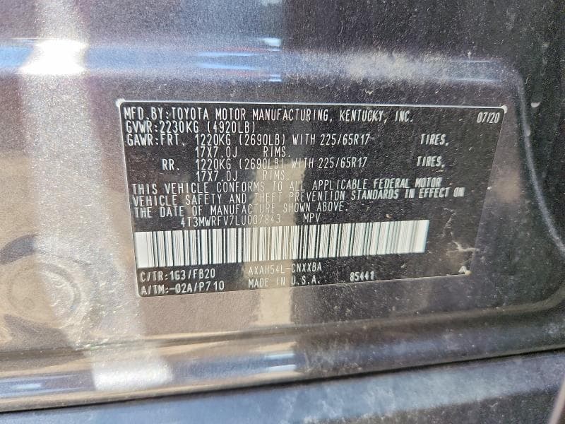 2020 TOYOTA RAV4 LE 13