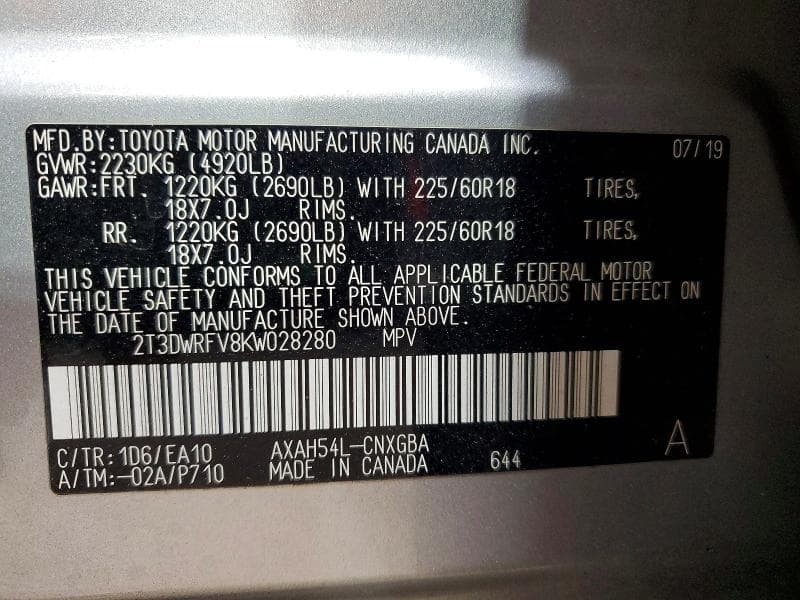 2019 TOYOTA RAV4 LIMITED 14