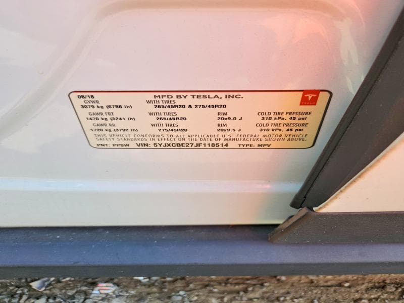 2018 TESLA MODEL X 12