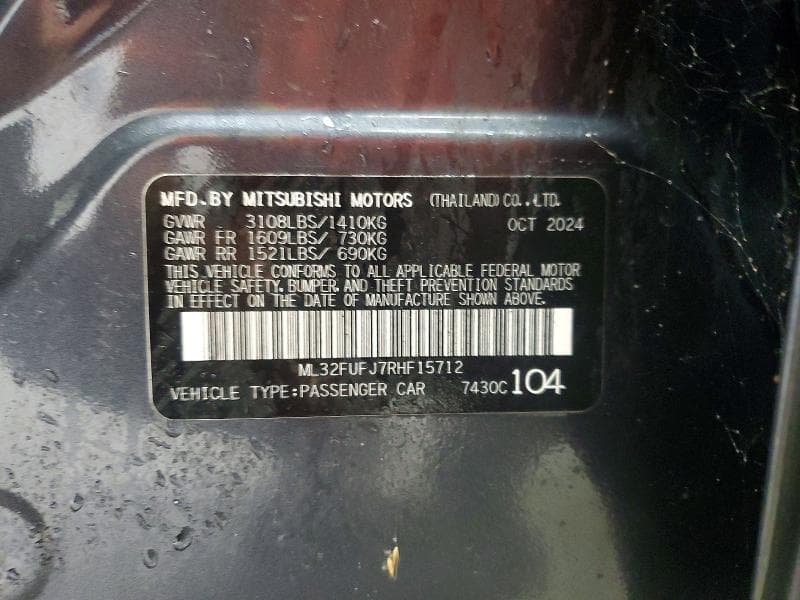 2024 MITSUBISHI MIRAGE G4 ES 12