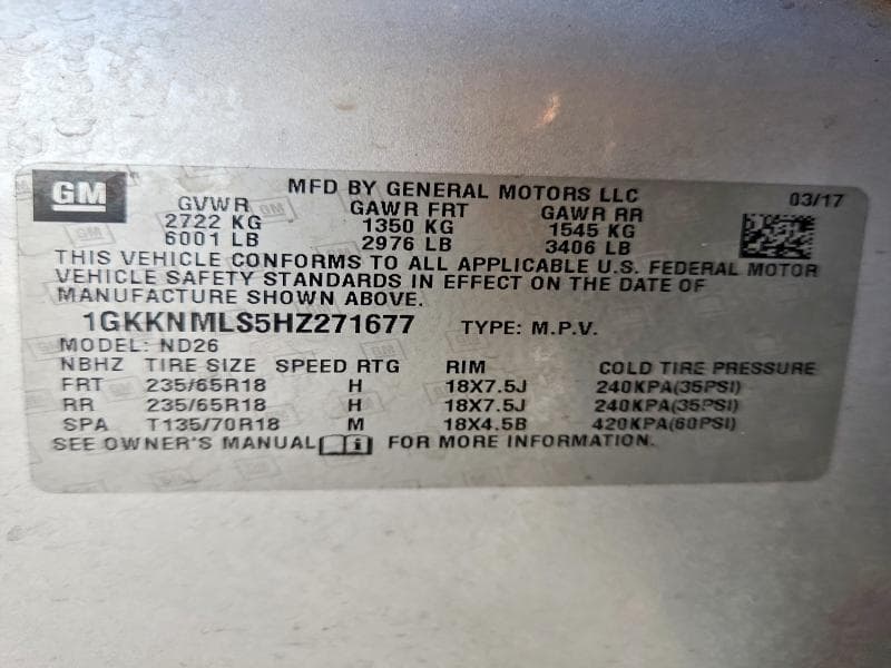 2017 GMC ACADIA SLT-1 13
