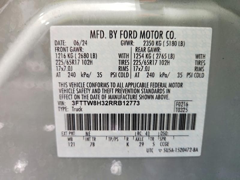 2024 FORD MAVERICK XLT 12