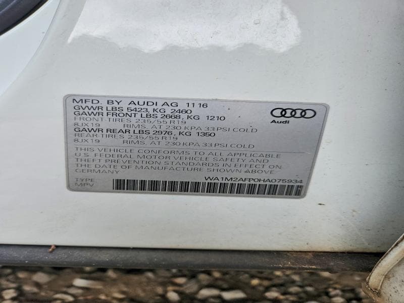 2017 AUDI Q5 PREMIUM PLUS 12