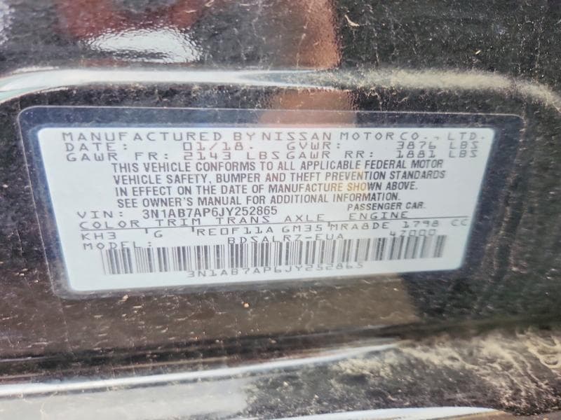 2018 NISSAN SENTRA SR 13