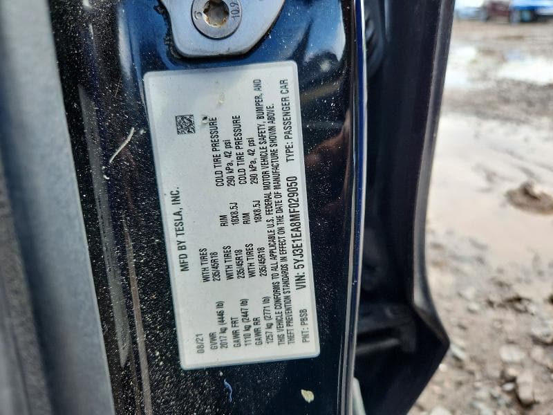 2021 TESLA MODEL 3 12