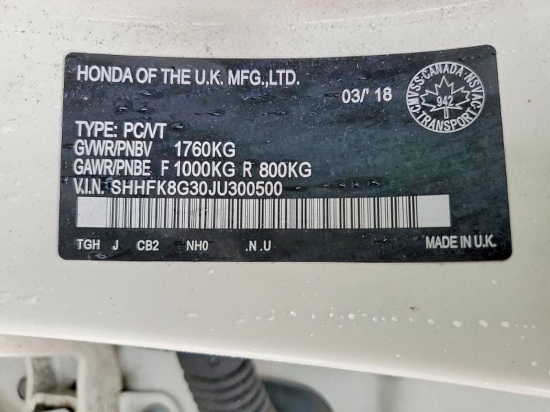 2018 HONDA CIVIC TYPE-R 12