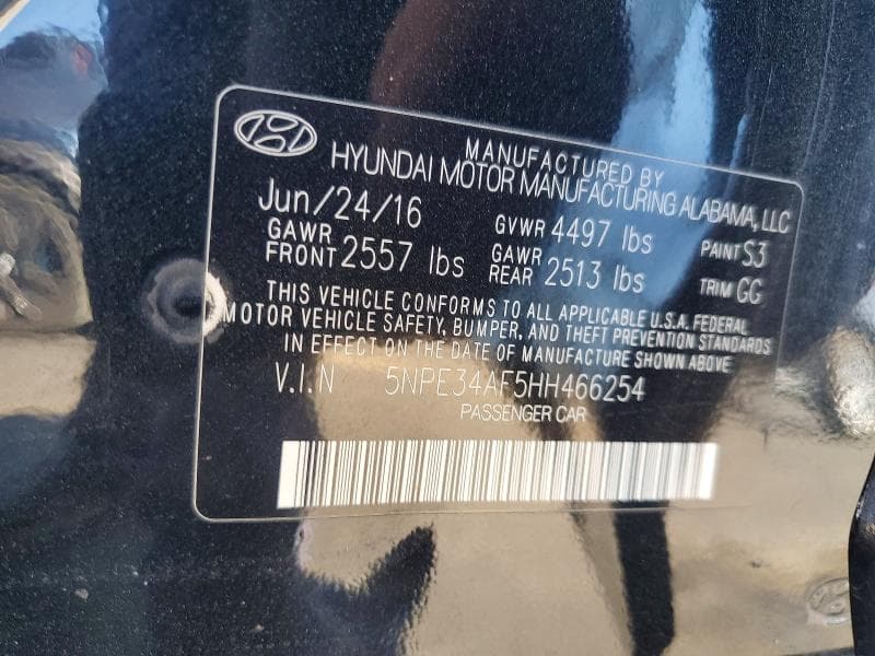 2017 HYUNDAI SONATA LIMITED 12