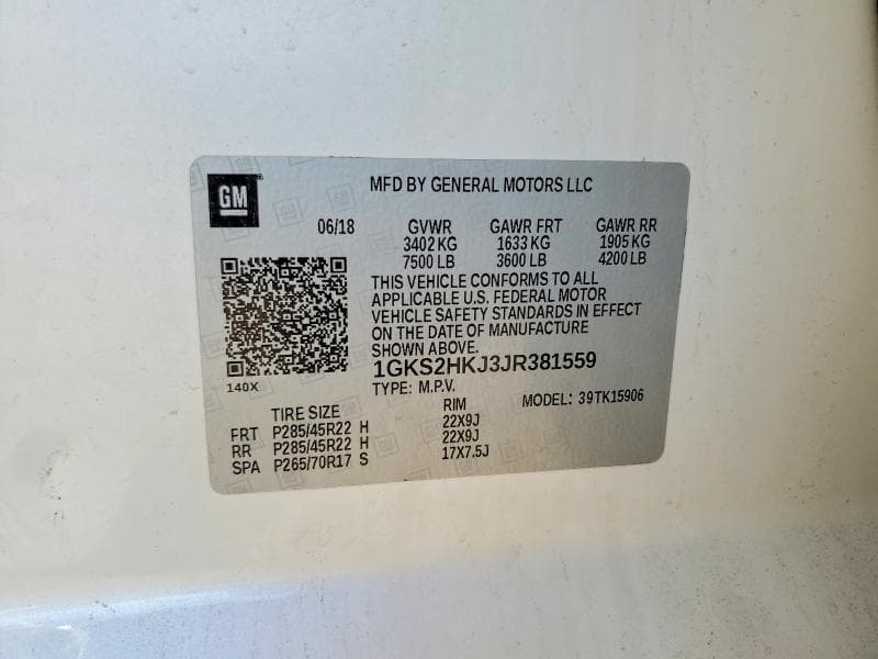 2018 GMC YUKON XL DENALI 13