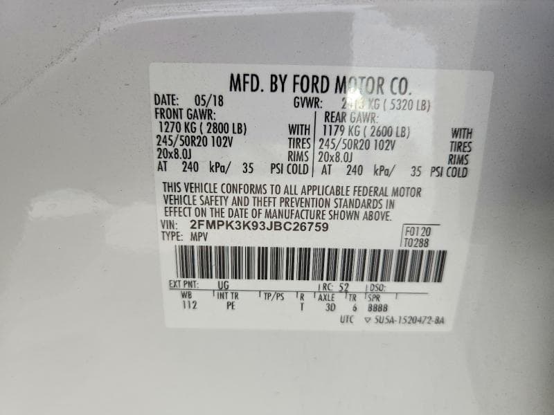 2018 FORD EDGE TITANIUM 13