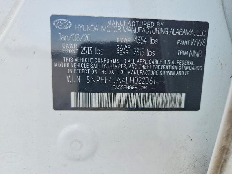 2020 HYUNDAI SONATA SEL 13