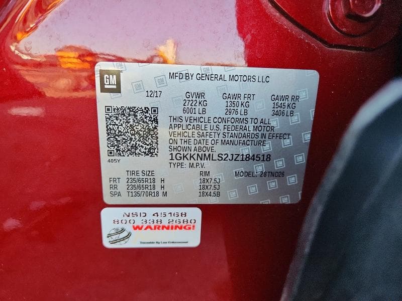 2018 GMC ACADIA SLT-1 13