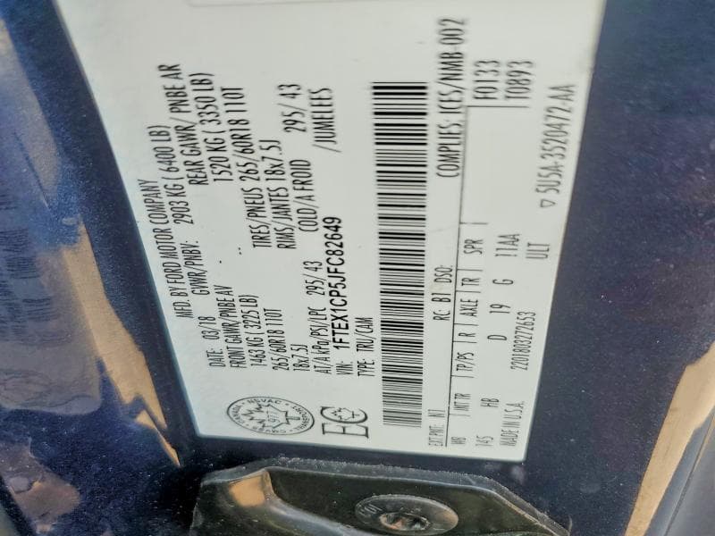 2018 FORD F150 SUPER CAB 12