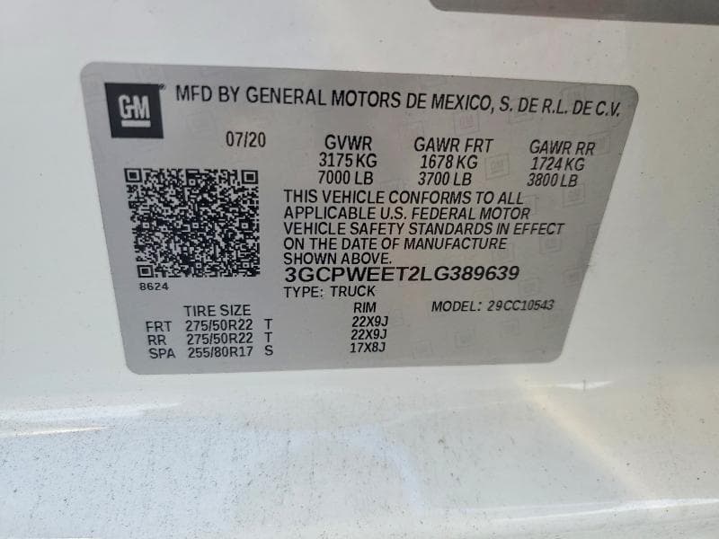 2020 CHEVROLET SILVERADO C1500 LTZ 12