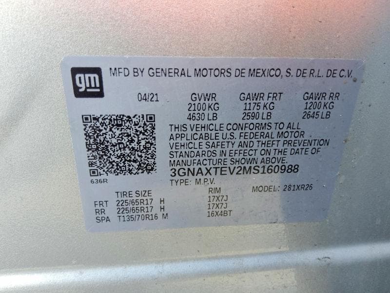 2021 CHEVROLET EQUINOX LT 13
