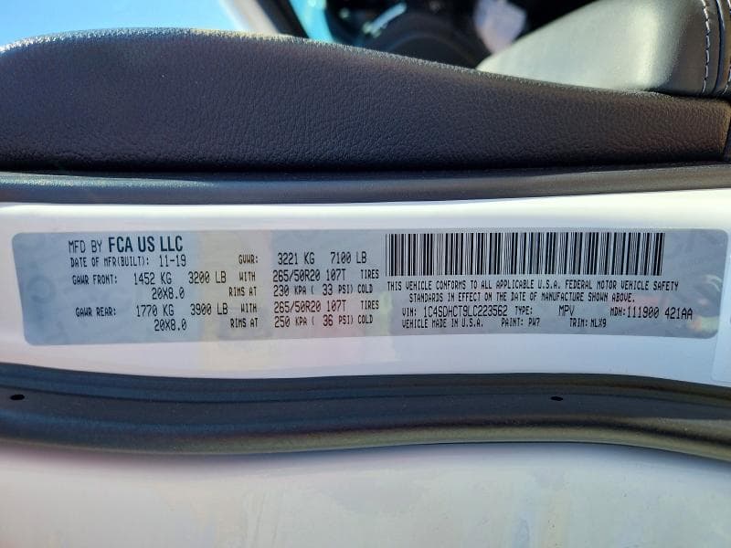 2020 DODGE DURANGO R/T 14
