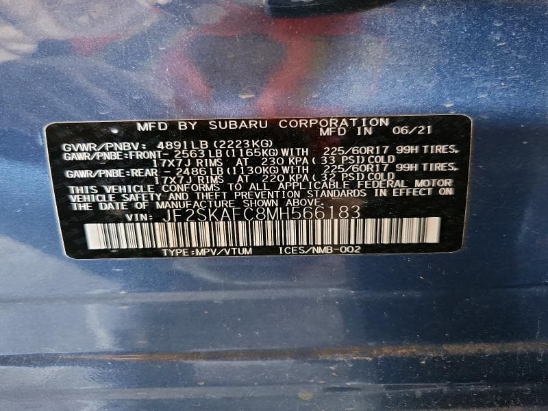 2021 SUBARU FORESTER PREMIUM 12