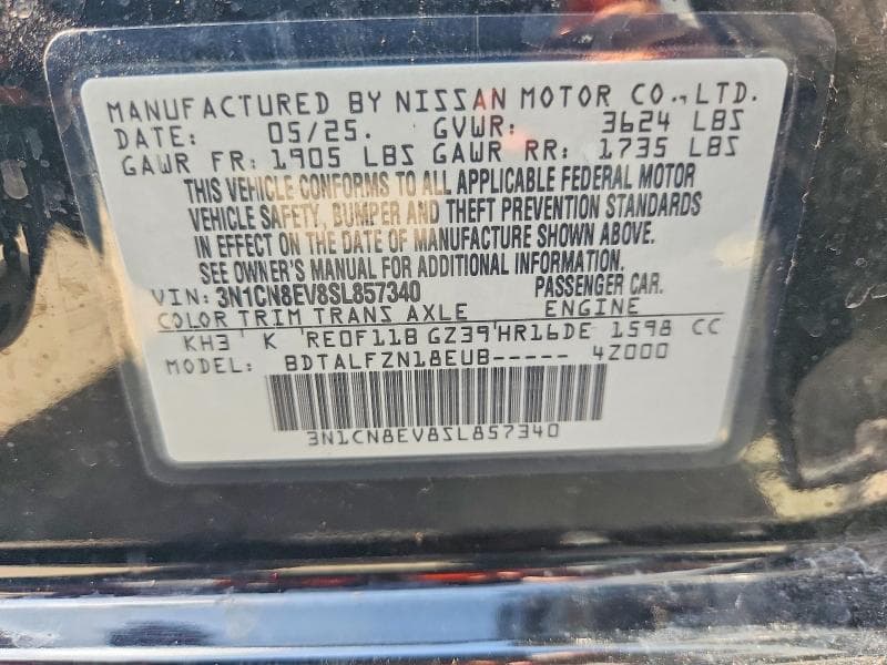 2025 NISSAN VERSA SV 12