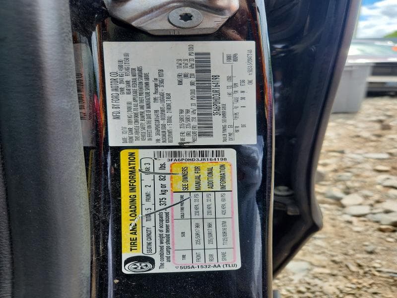 2018 FORD FUSION SE 12