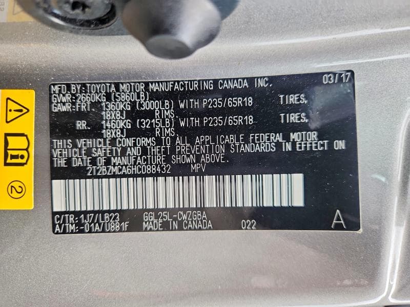 2017 LEXUS RX 350 BASE 14