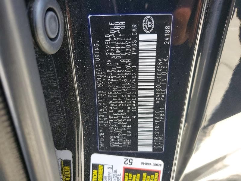 2026 TOYOTA CAMRY SE 13