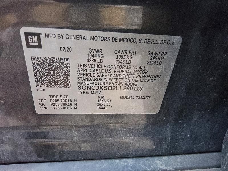 2020 CHEVROLET TRAX LS 12