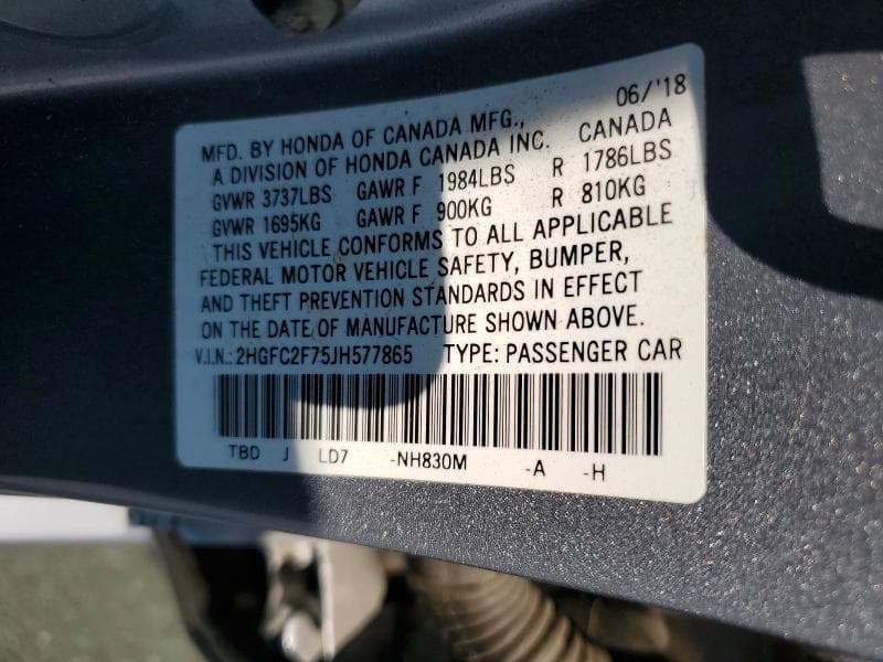 2018 HONDA CIVIC EX 13