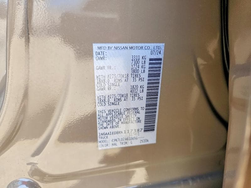 2024 NISSAN TITAN PRO-4X 12