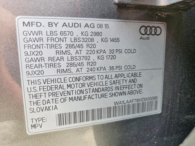 2017 AUDI Q7 PREMIUM PLUS 13