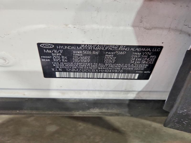 2017 HYUNDAI SANTA FE SPORT 2.4L 13