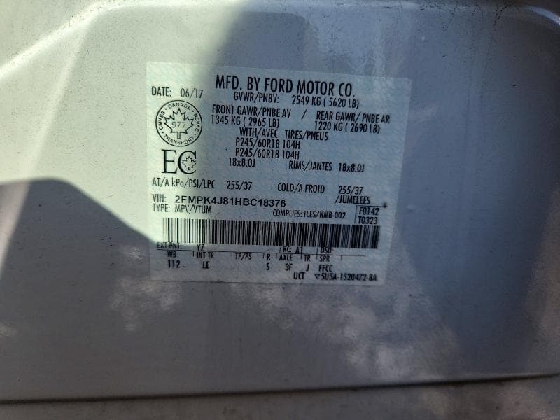 2017 FORD EDGE SEL 13