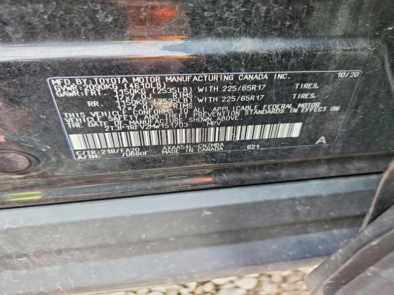 2021 TOYOTA RAV4 XLE 14