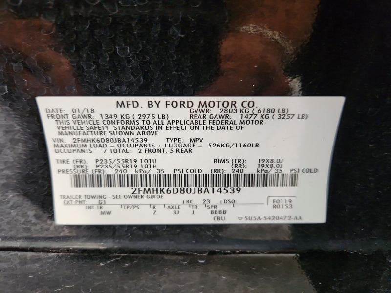 2018 FORD FLEX LIMITED 13