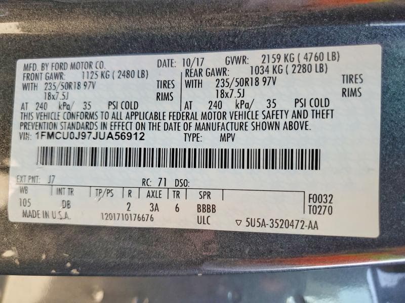 2018 FORD ESCAPE TITANIUM 13
