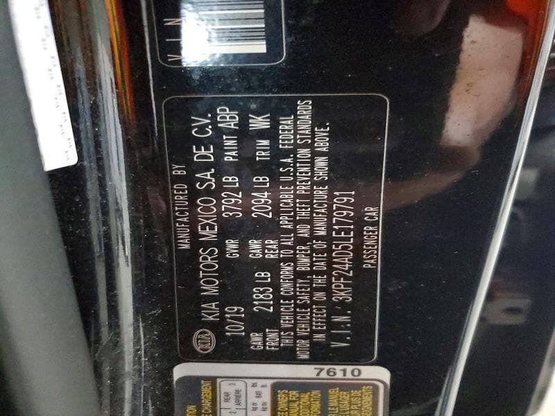 2020 KIA FORTE LXS 13