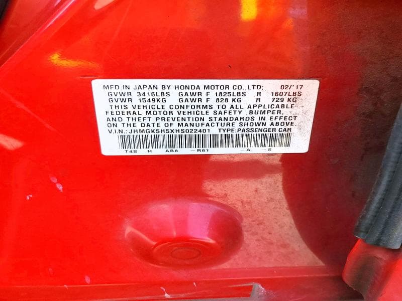 2017 HONDA FIT LX 12