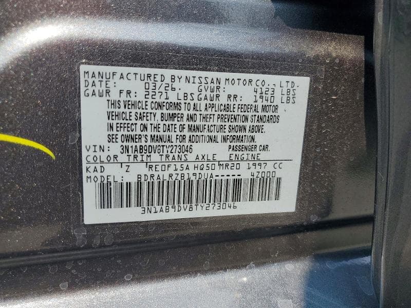 2026 NISSAN SENTRA SR 12
