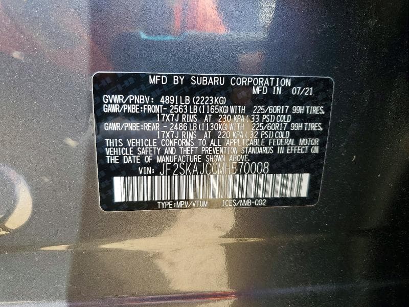 2021 SUBARU FORESTER PREMIUM 13