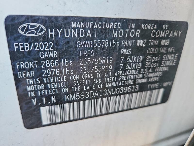 2022 HYUNDAI SANTA FE SEL PREMIUM 12