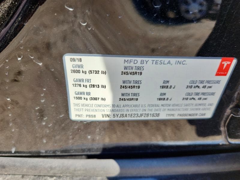 2018 TESLA MODEL S 13