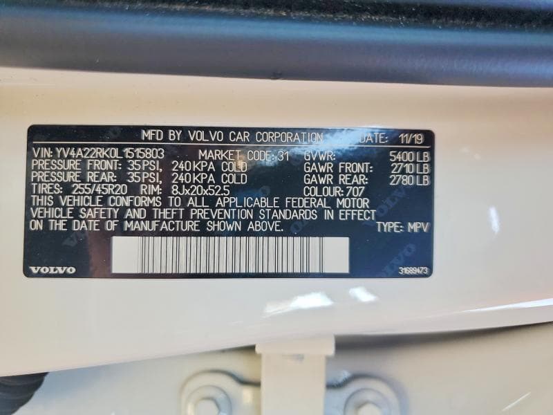 2020 VOLVO XC60 T6 MOMENTUM 13