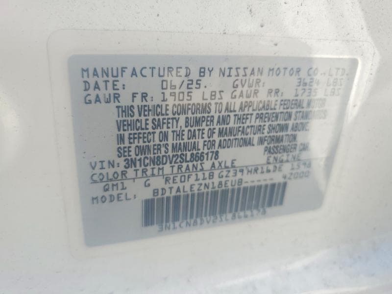 2025 NISSAN VERSA S 13