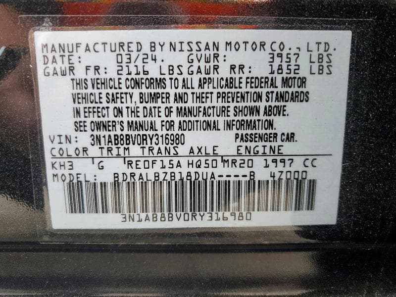 2024 NISSAN SENTRA S 12