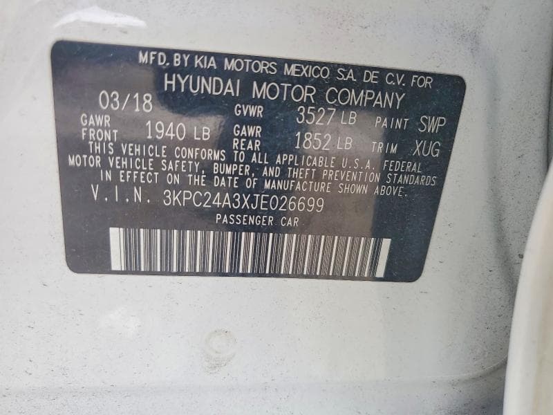 2018 HYUNDAI ACCENT SEL 12