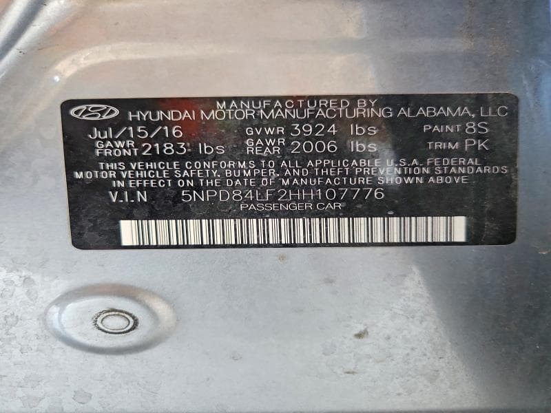2017 HYUNDAI ELANTRA SE 12