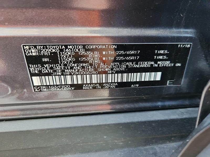 2019 TOYOTA RAV4 LE 14